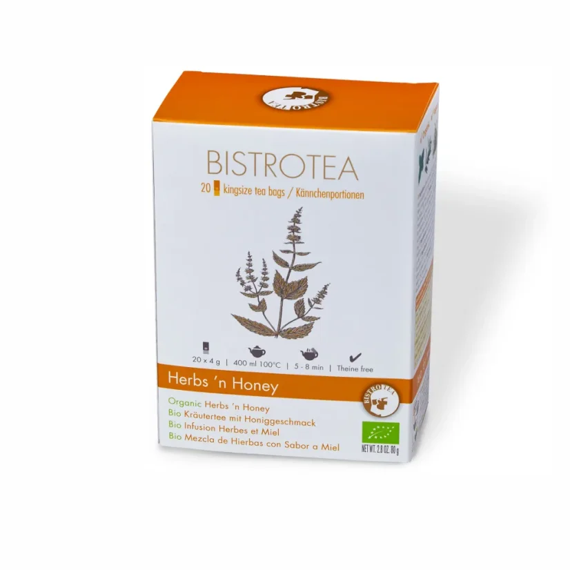 Bistrotea Kingsize Ceai Bio de plante - plante & miere 20xTpod/4g Bistrotea Kingsize Ceai Bio de plante - plante & miere 20xTpod/4g