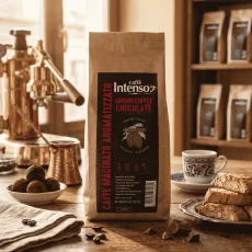 Caffe Intenso Chocolate cafea măcinată 250g – detaliu ambalaj