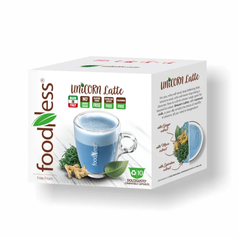 Unicorn Latte 10 capsule/12g – detaliu ambalaj
