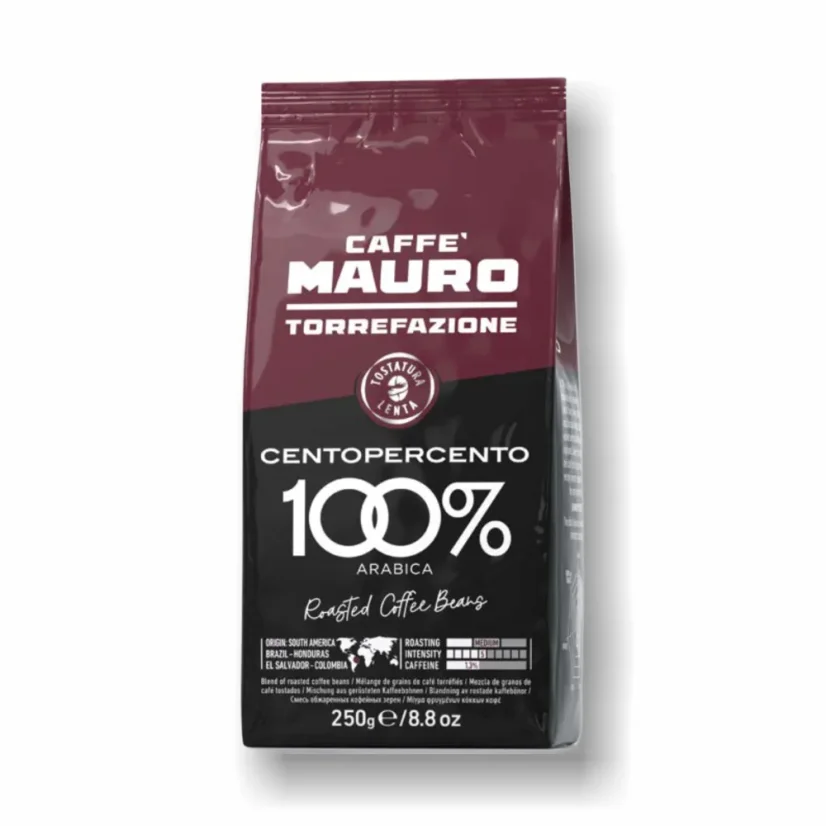 Mauro Centopercento 100% Arabica cafea boabe 250g Mauro Centopercento 100% Arabica cafea boabe 250g