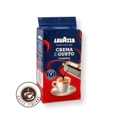 Lavazza Crema e Gusto Classico 250g cafea măcinată – detaliu ambalaj Lavazza Crema e Gusto Classico 250g cafea măcinată – detaliu ambalaj