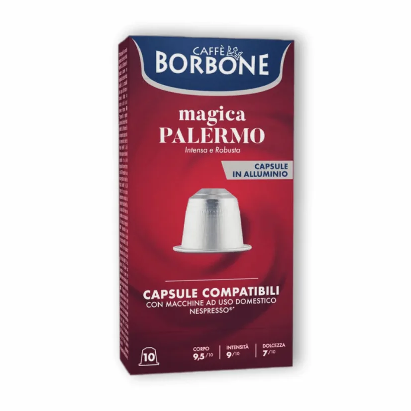 Borbone Nespresso Alluminio MagicaPalermo 10 buc. Borbone Nespresso Alluminio MagicaPalermo 10 buc.