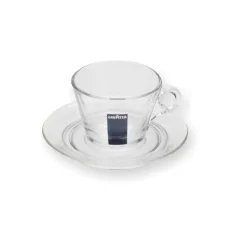 Ceașcă din sticlă Lavazza pentru grande cappuccino cu farfurioară 160ml