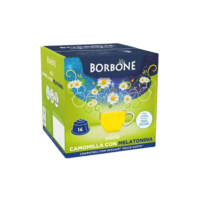 Ceai de mușețel & melatonină Borbone 16 buc. Ceai de mușețel & melatonină Borbone 16 buc.
