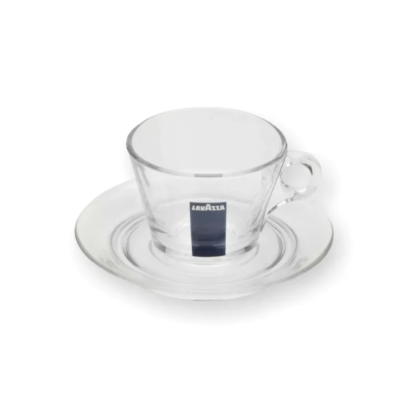 Ceașcă din sticlă Lavazza pentru grande cappuccino cu farfurioară 160ml Ceașcă din sticlă Lavazza pentru grande cappuccino cu farfurioară 160ml