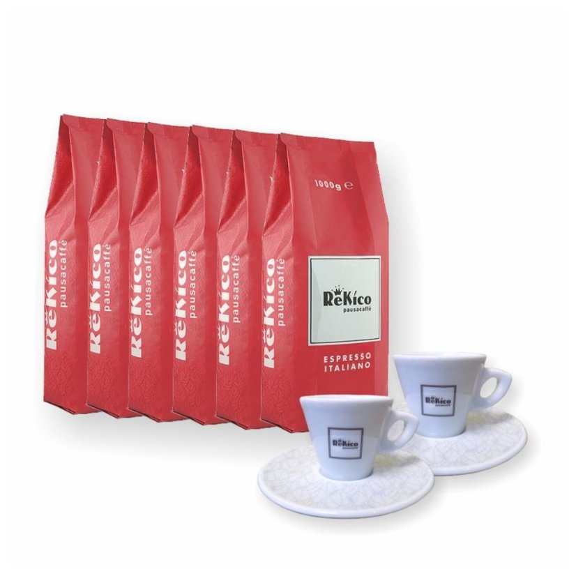 Rekico Diamond 6 kg cafea boabe + 2 cești espresso gratuite Rekico Diamond 6 kg cafea boabe + 2 cești espresso gratuite