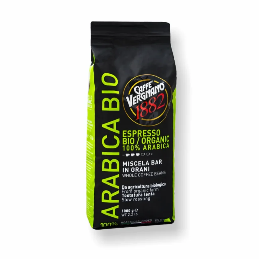 Vergnano Bio Organic cafea boabe 1kg – detaliu ambalaj