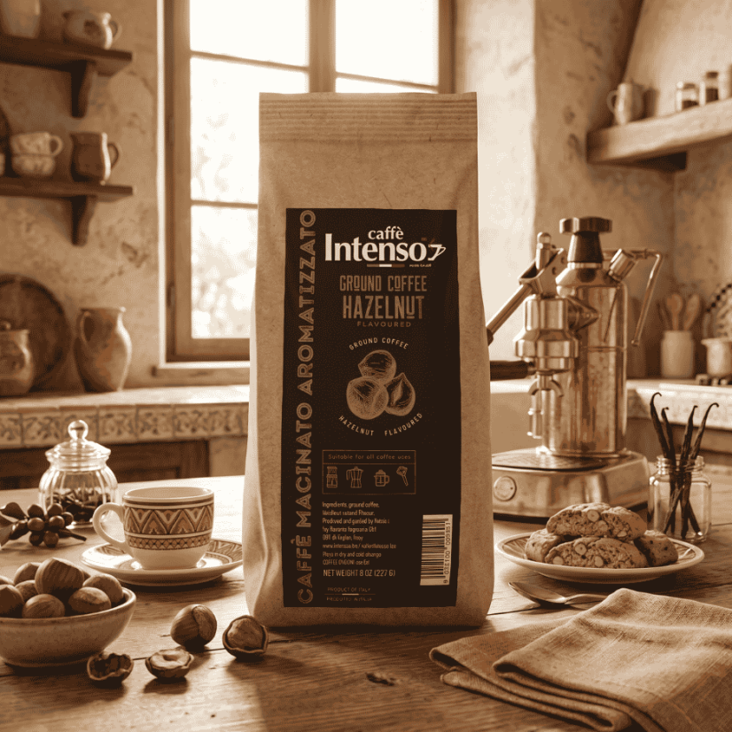 Caffe Intenso Hazelnut cafea măcinată 250 g