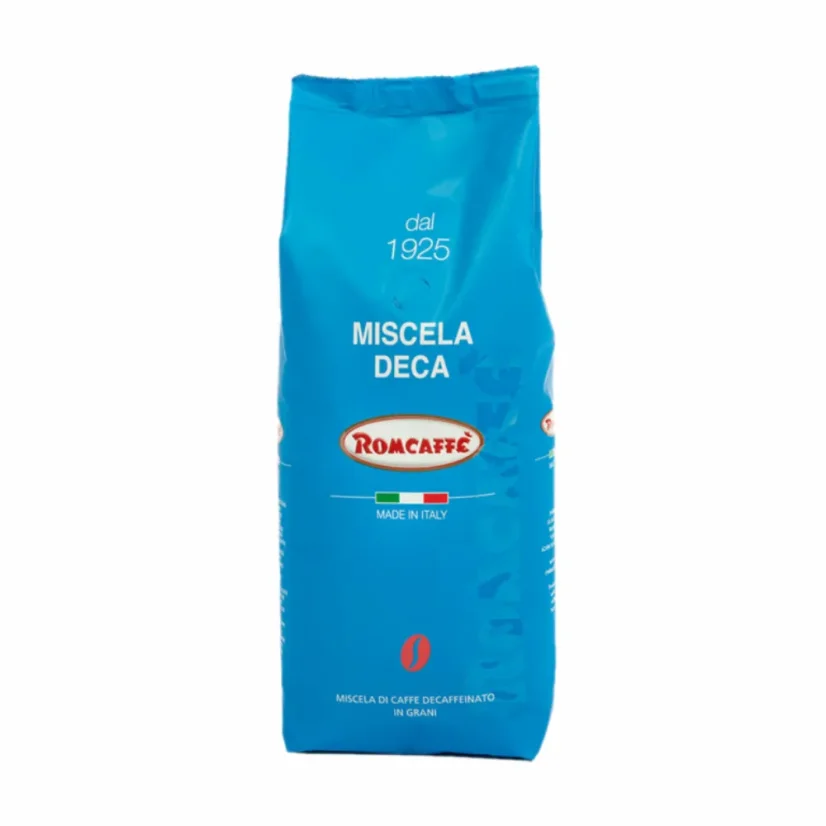 Romcaffe´ Miscela Deca cafea boabe 500g – detaliu ambalaj