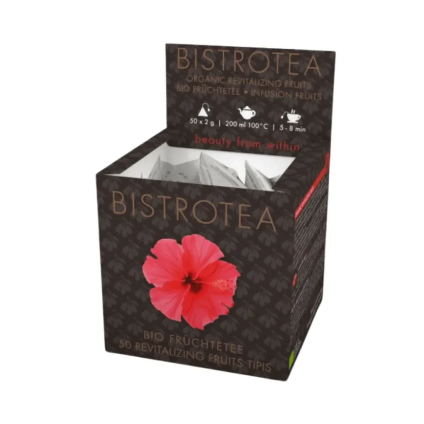 Bistrotea Tipis Fructe de pădure - ceai de fructe BIO 50 buc. (2g) – vedere laterală