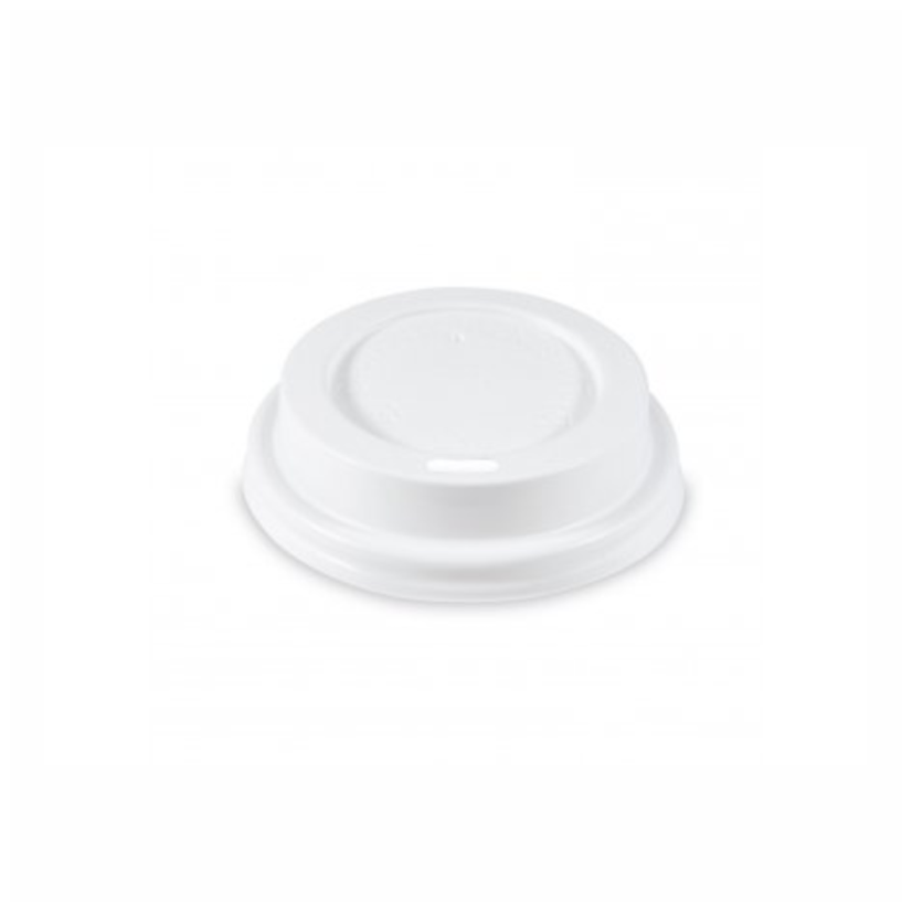 Capace albe 73 mm pentru pahare 200 ml, 100 buc.