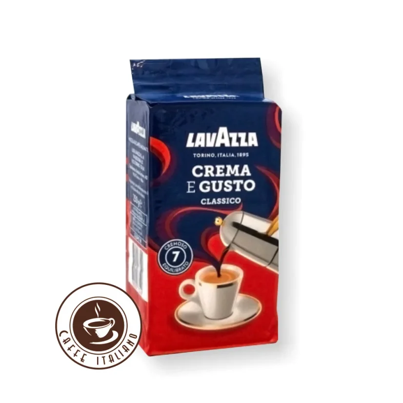 Lavazza Crema e Gusto Classico 250g cafea măcinată – detaliu ambalaj