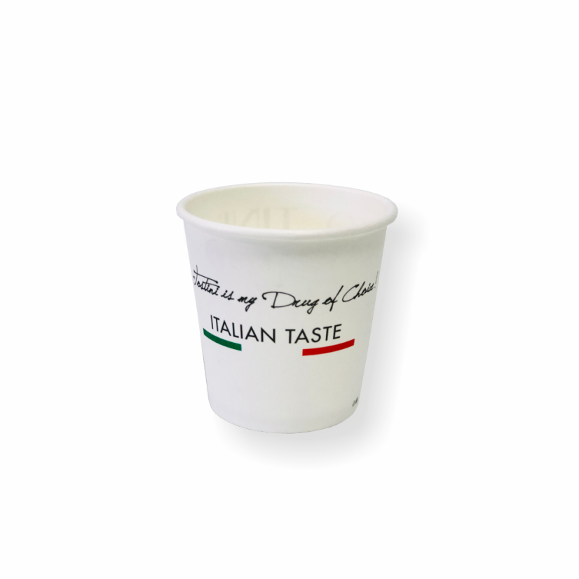 Pahar de hârtie Tostini 100ml 50 buc. – detaliu ambalaj