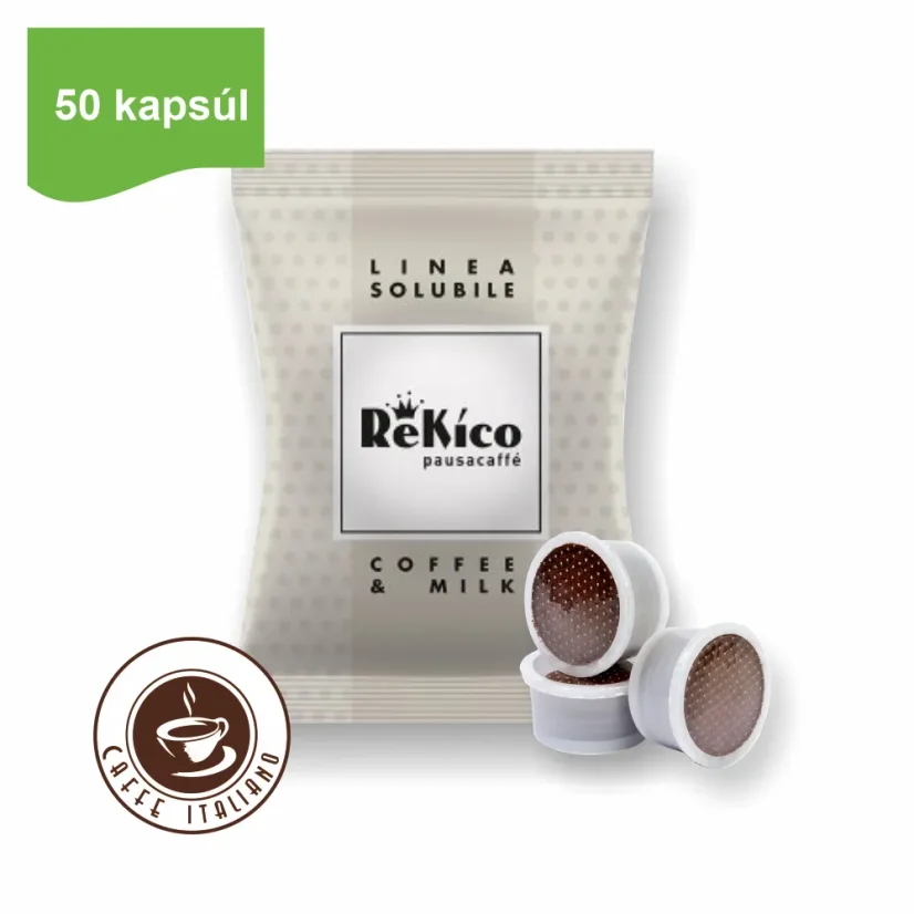 Rekico capsule point de cafea cu lapte 50 buc.