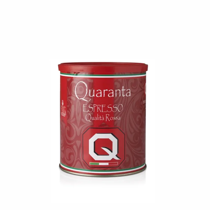 Quaranta Qualita Rossa Miscela Classico cafea măcinată 250g – detaliu ambalaj