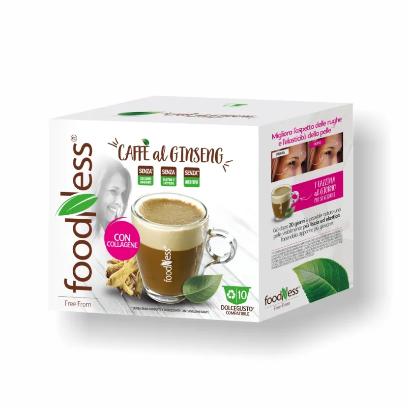 Cafea cu ginseng și colagen 10 capsule/16g Cafea cu ginseng și colagen 10 capsule/16g