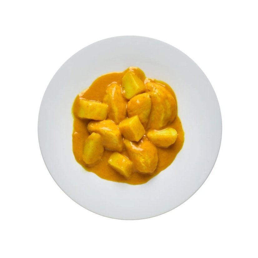 Pui curry cu cartofi 270 g – mâncare gata preparată