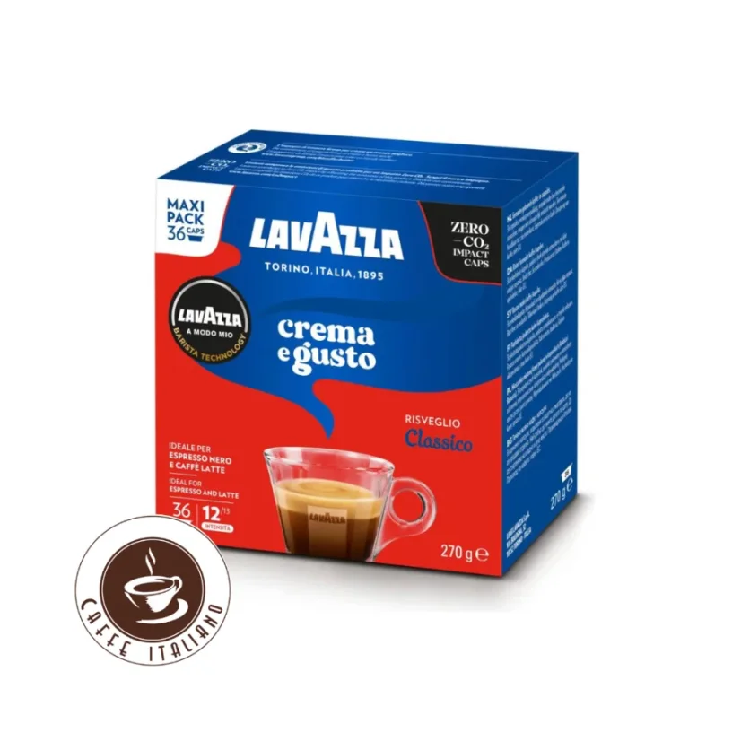 Lavazza A Modo Mio Crema e Gusto Forte capsule 36 buc. – detaliu ambalaj
