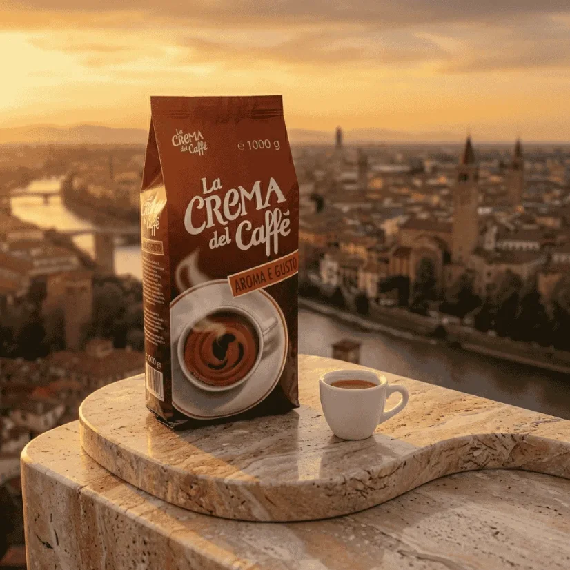 Pellini Crema Del Caffe 1kg – detaliu ambalaj