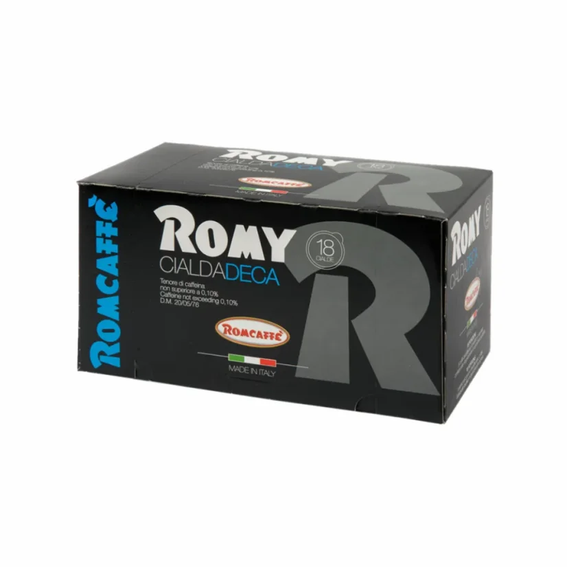 Romcaffe´ Romy Cialda Deca 18 buc. – detaliu ambalaj