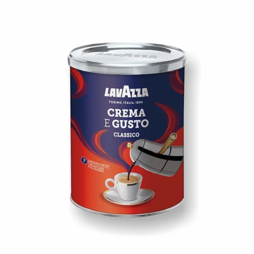 Lavazza Crema e Gusto Classico 250g cafea măcinată în cutie Lavazza Crema e Gusto Classico 250g cafea măcinată în cutie