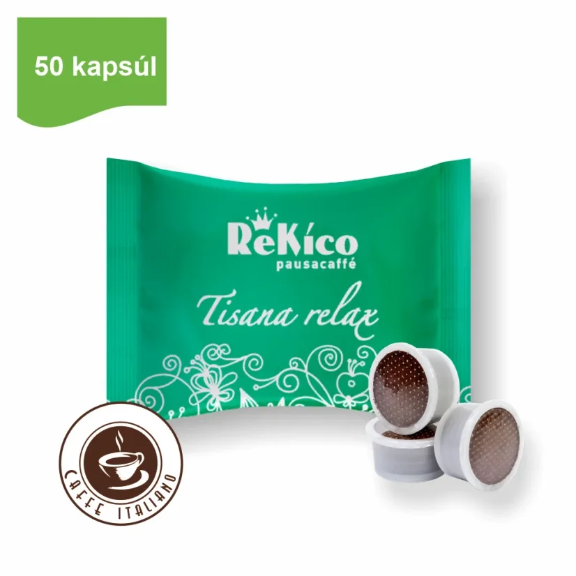Rekico mix de ceai de plante în capsule point 50 buc. – detaliu ambalaj