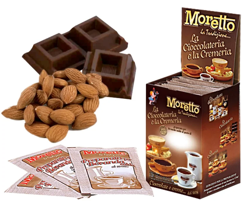 Ciocolată caldă neagră cu migdale Moretto Ciocolată caldă neagră cu migdale Moretto