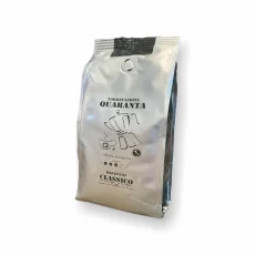 Quaranta Classico cafea măcinată 250g – detaliu ambalaj Quaranta Classico cafea măcinată 250g – detaliu ambalaj